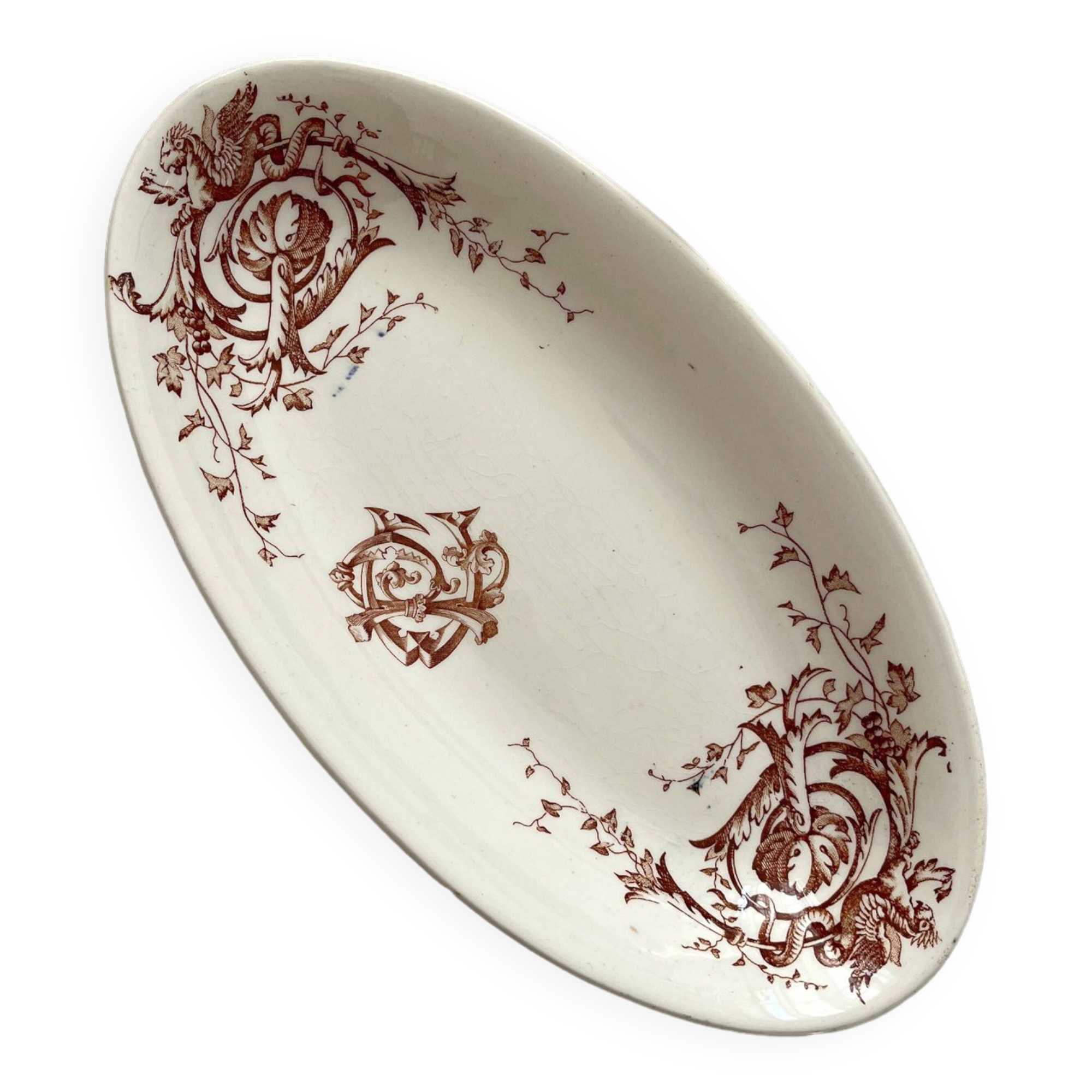 Oval ironstone dish "Joinville" KG Lunéville