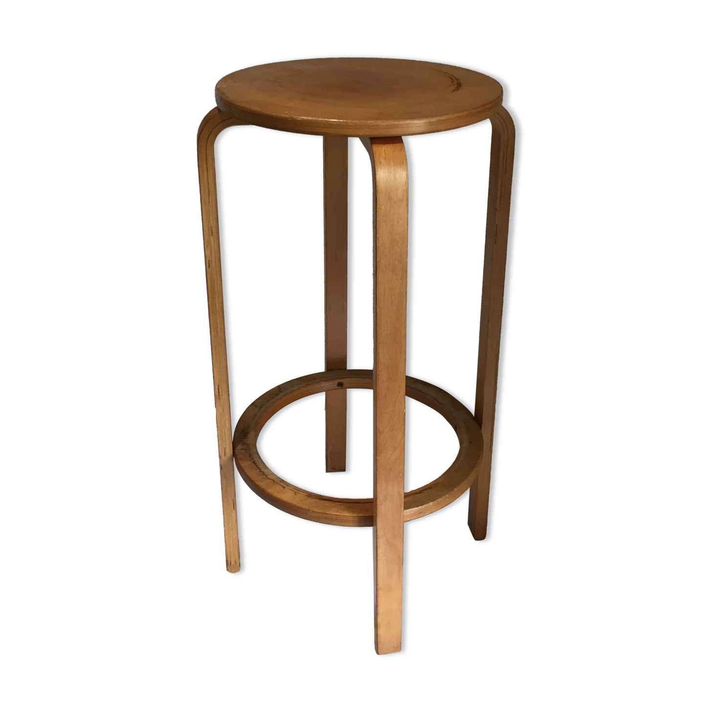 Scandinavian wooden top stool