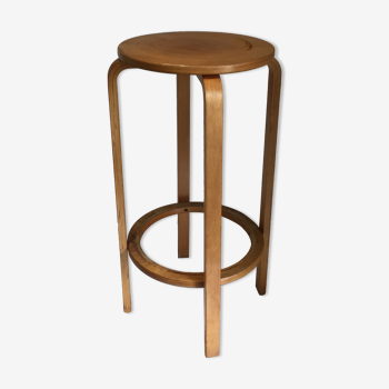 Scandinavian wooden top stool