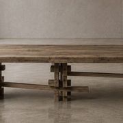 Table rectangulaire sculptée