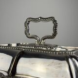 Antique silver-plated serving dish from Sheffield, early 20th century, England.