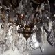 Louis XV-style bronze cage and crystal Baccarat chandelier