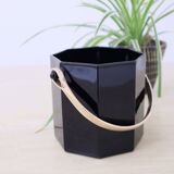 Arcoroc "Octime" black vintage ice bucket