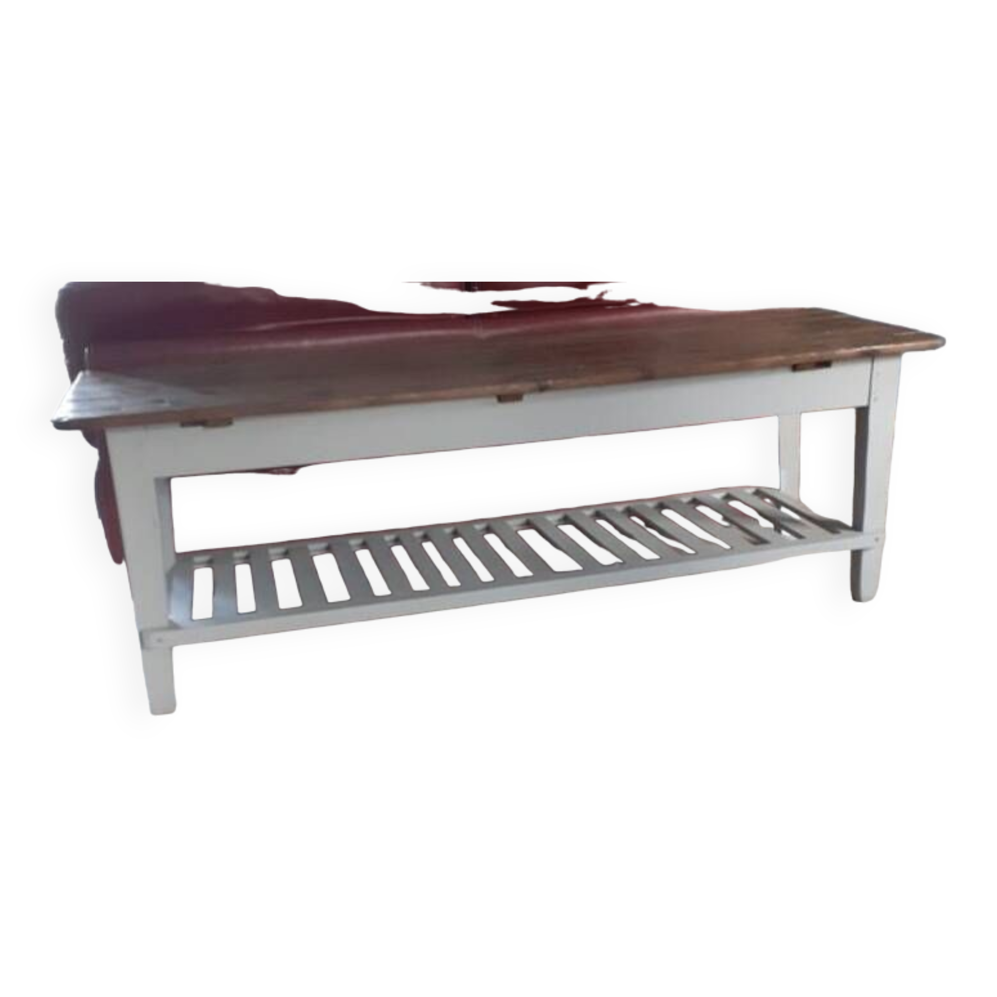 Very old entrance bench large coffee table console