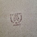 Large oval serving dish in Saint-Amand earthenware with Autumn decor