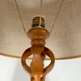 Lampe de table en bois italien vintage des années 50