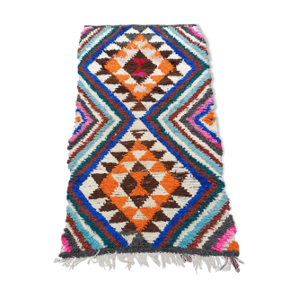 Vintage 170x95 cm wool and handmade cotton rug