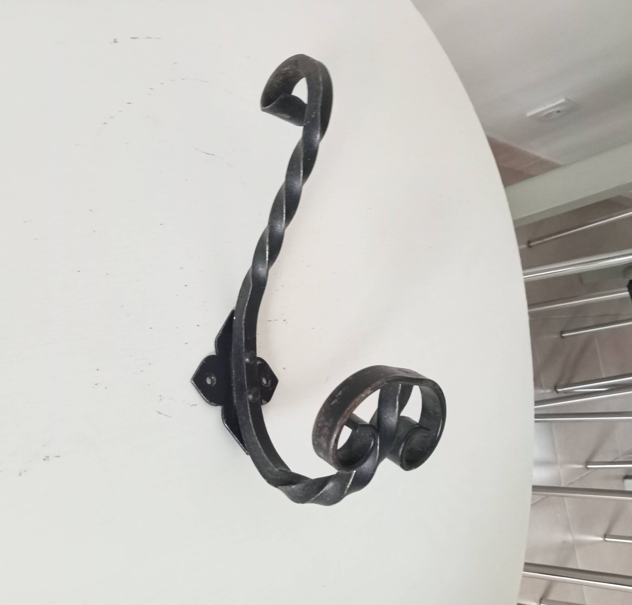 Vintage wrought iron coat rack