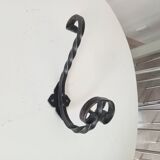Vintage wrought iron coat rack