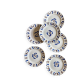 Set of 6 antique plates in the Laval pattern.