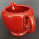 Ceramic cream pot in raspberry colour B. Letalle Saint Clément.