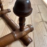 Bamboo imitation accordion coat rack