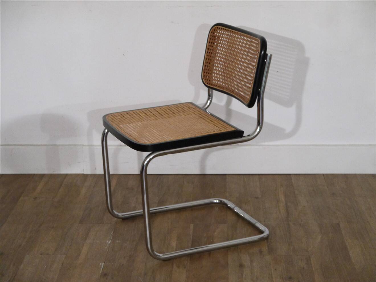 Cesca chair in tubular metal and cane 1970