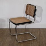 Cesca chair in tubular metal and cane 1970