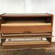 Bi-color shoe cabinet of the 50s with compass feet