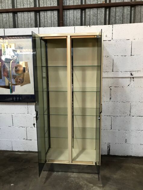 Vintage medical display case from the 70s