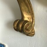 Antique console in wood and stucco