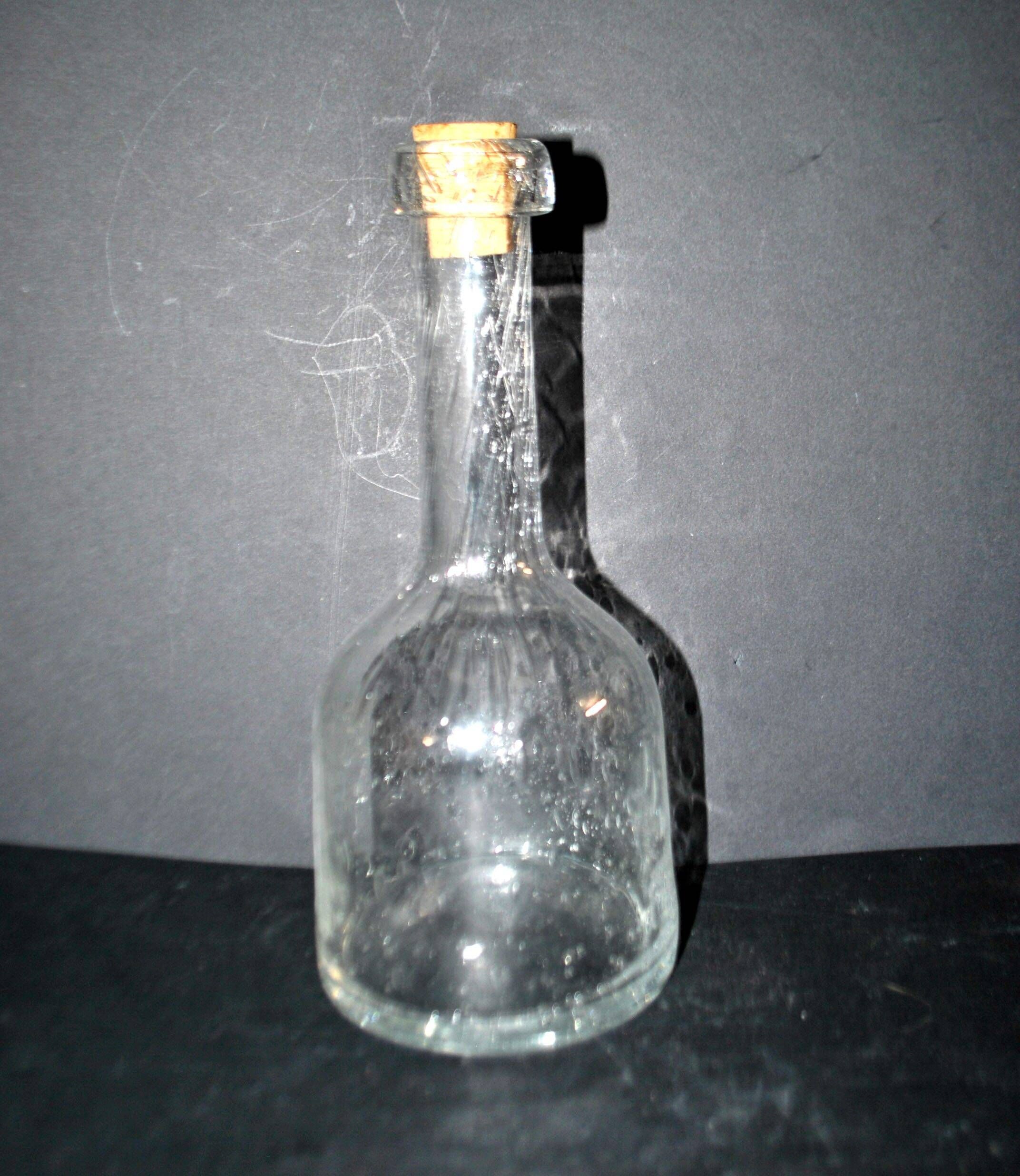 Vintage glass bubble carafe bottle from Biot H24cm