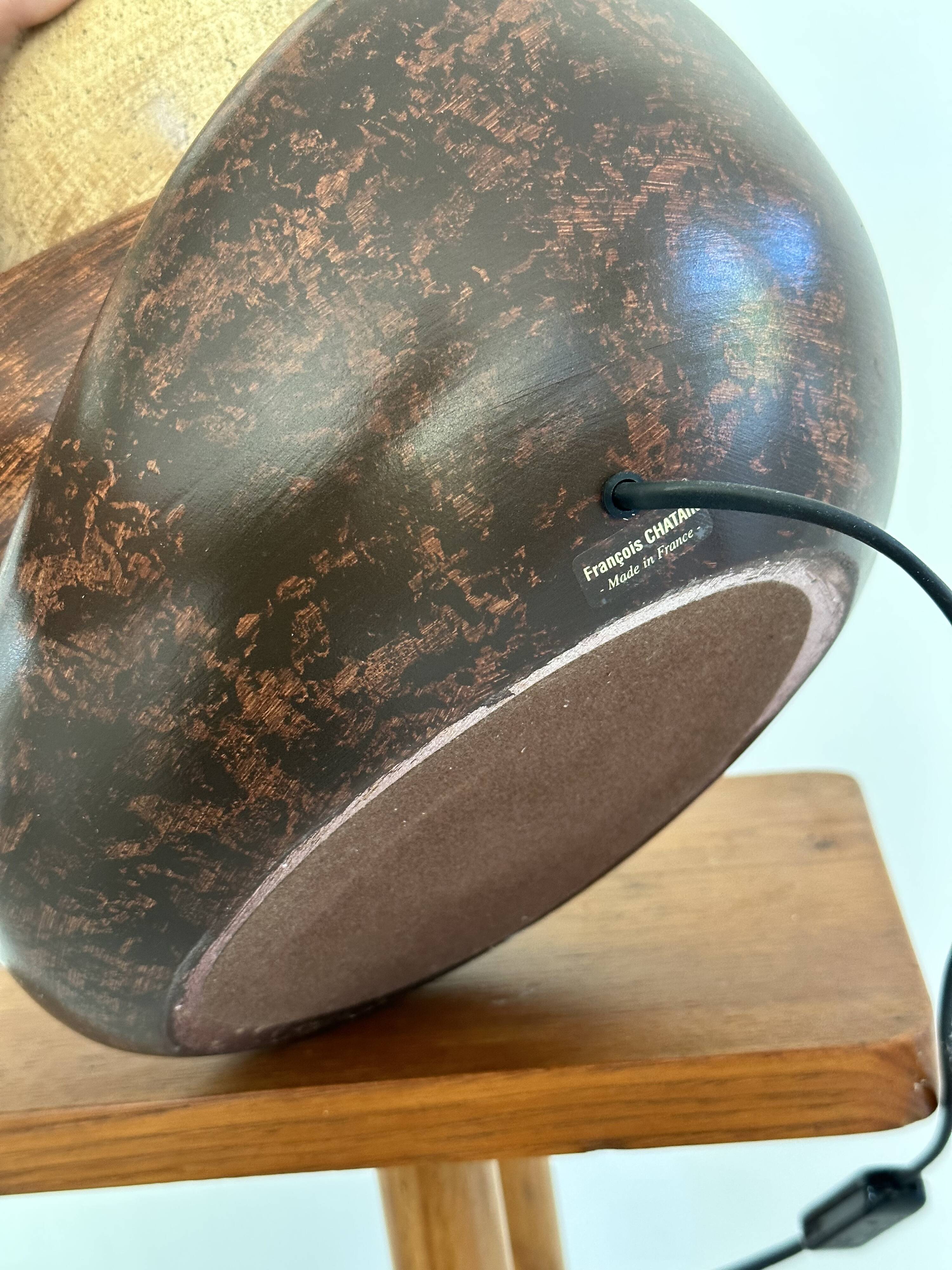 Lampe à 3 galets design de François Chatain, France 1980