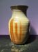 Old brown sandstone vase & beige signed deco 70s vintage