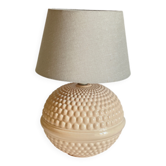 Pale pink ceramic lamp from the 90s