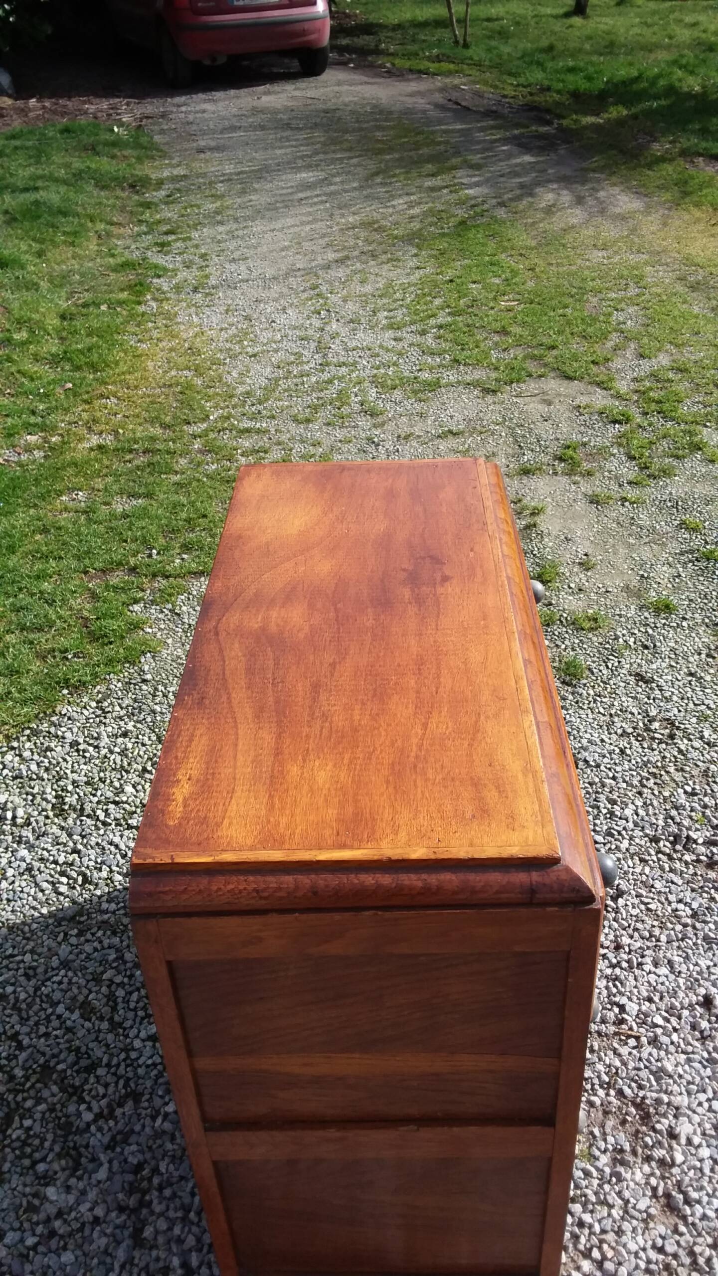 Vintage 3-drawer golden oak chest of drawers from the 50s