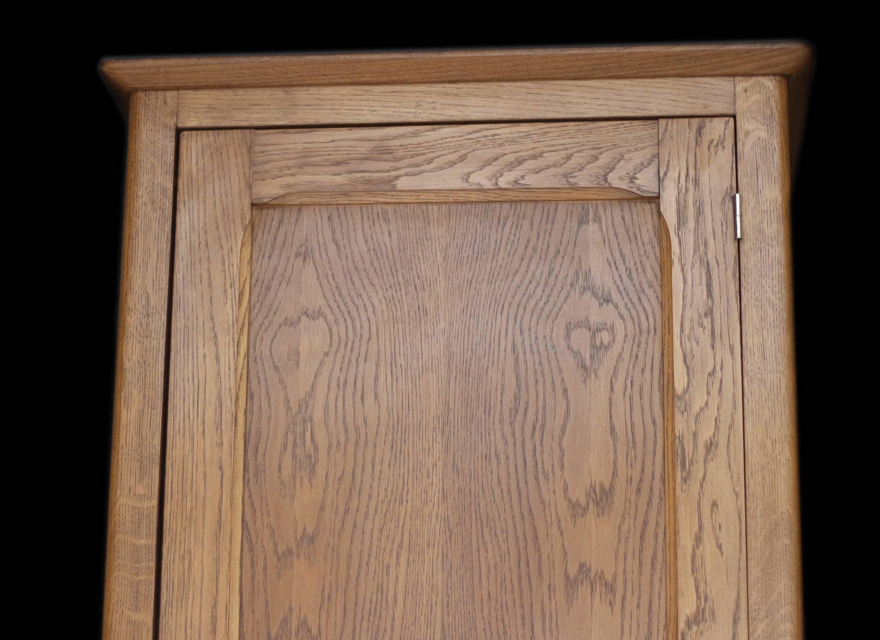 Rare: Parisian wardrobe, oak bonnetière from the 1950s
