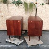 Pair of chests of drawers with bookcase