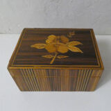 Old trundle boxes in straw marquetry