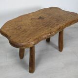 Brutalist wooden coffee table
