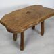 Table basse bois brutaliste