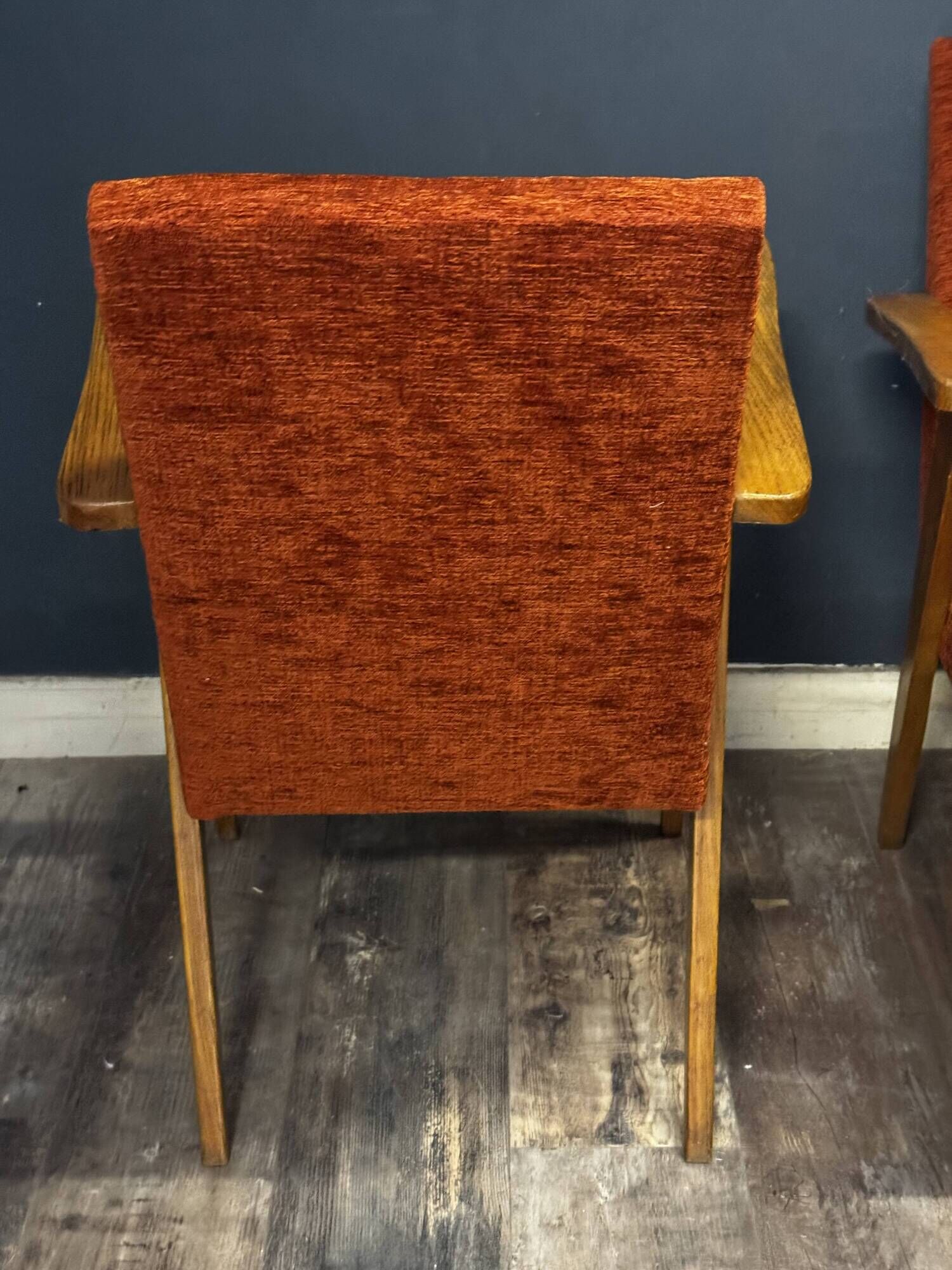 Pair of restored vintage compass armchairs from the 1950s/1960s.