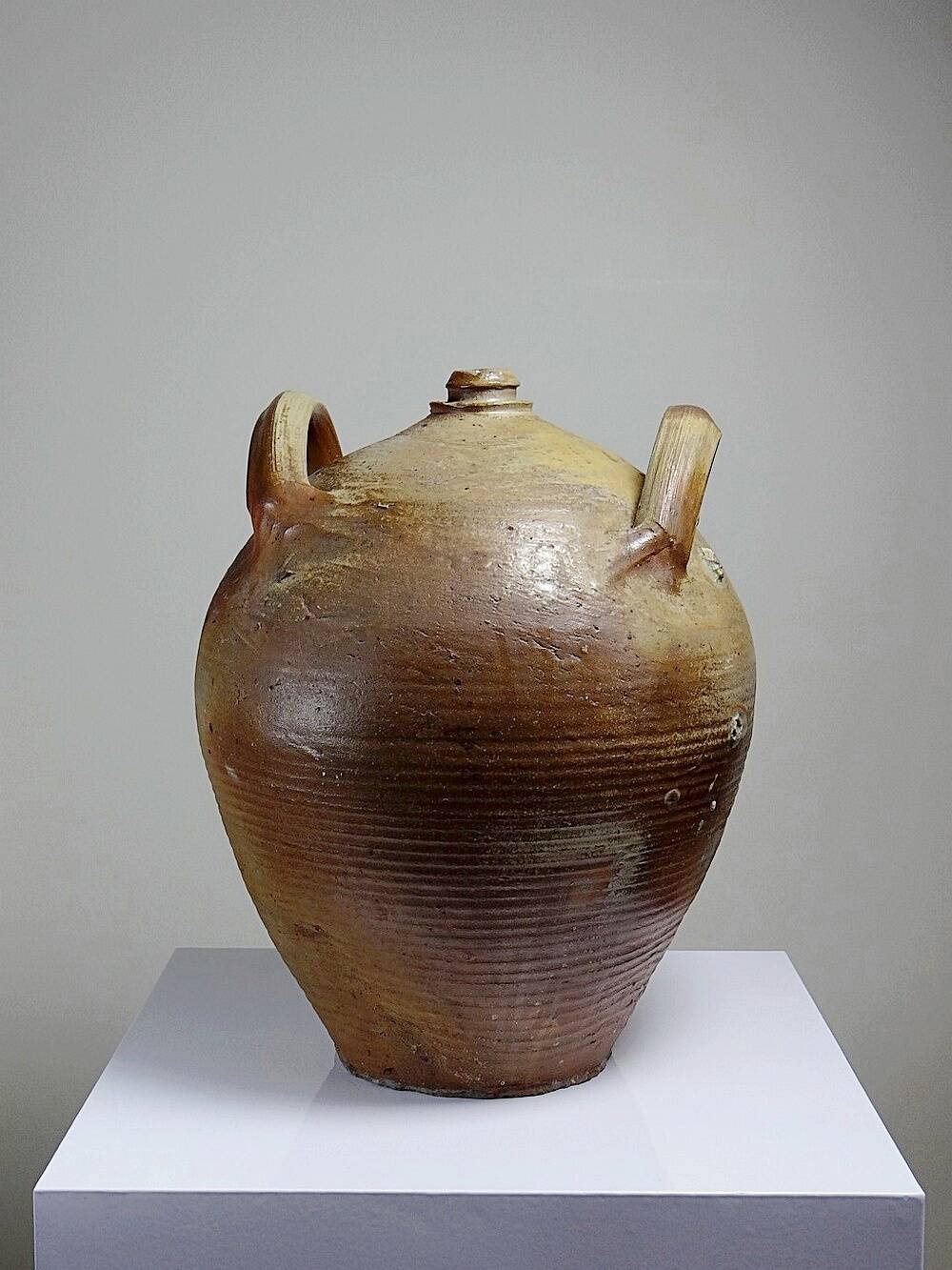 XXL stoneware jar, antique 19th century, French craftsmanship, Puisaye