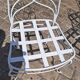 Serie de chaises de jardin en metal