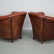 Vintage Dutch cognac leather club chair, 1970s, set of 2