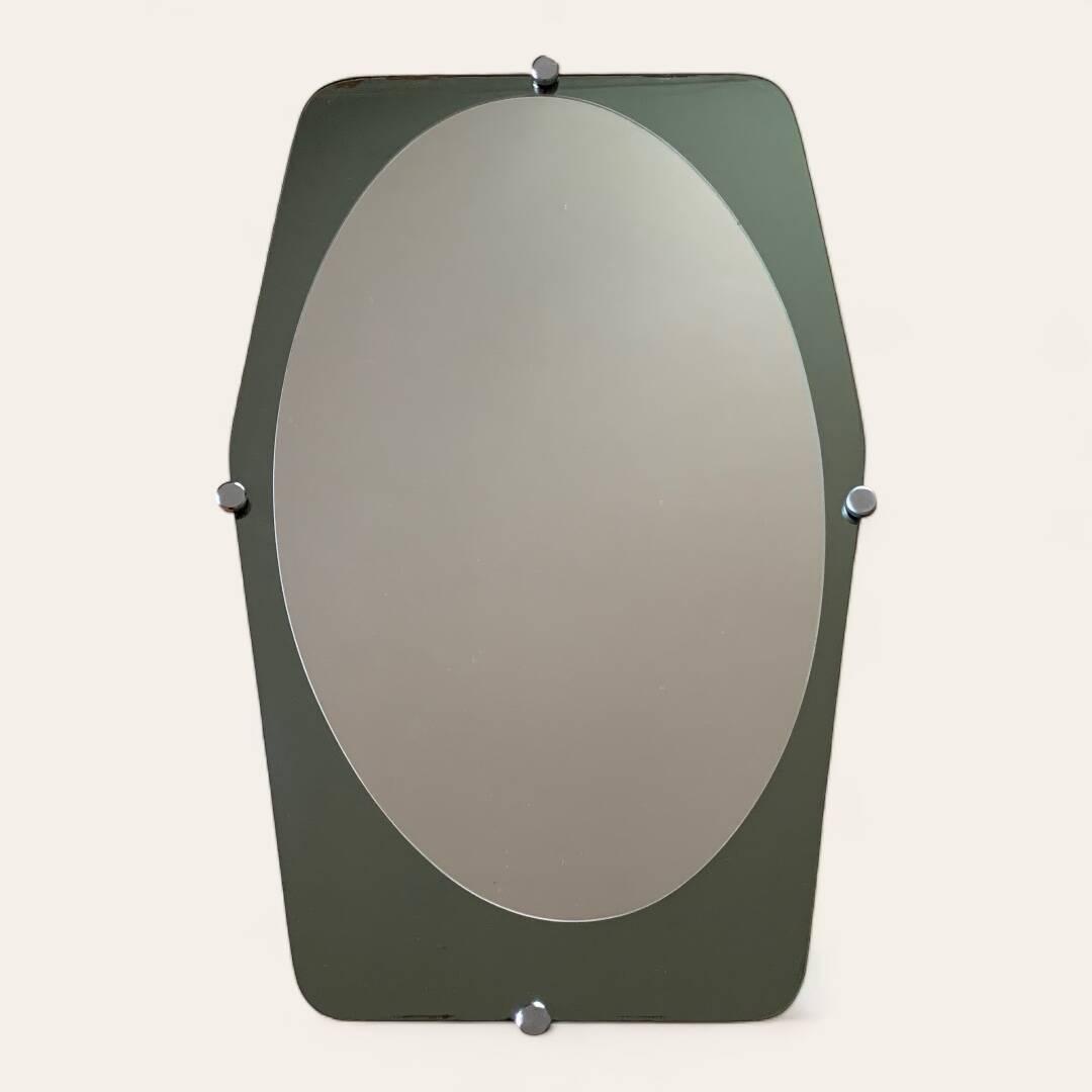Double shade mirror 43x66 vintage 1970
