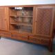 Display buffet in cherry veneer and natural wood.