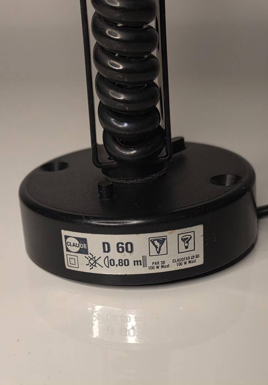 Spotlight lamp Claude D60, vintage industrial