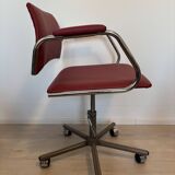 Fully Restored Cherry Office Desk Chair by Kovona, Czechoslovakia 1970’s