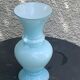 Large vintage pastel blue opaline vase