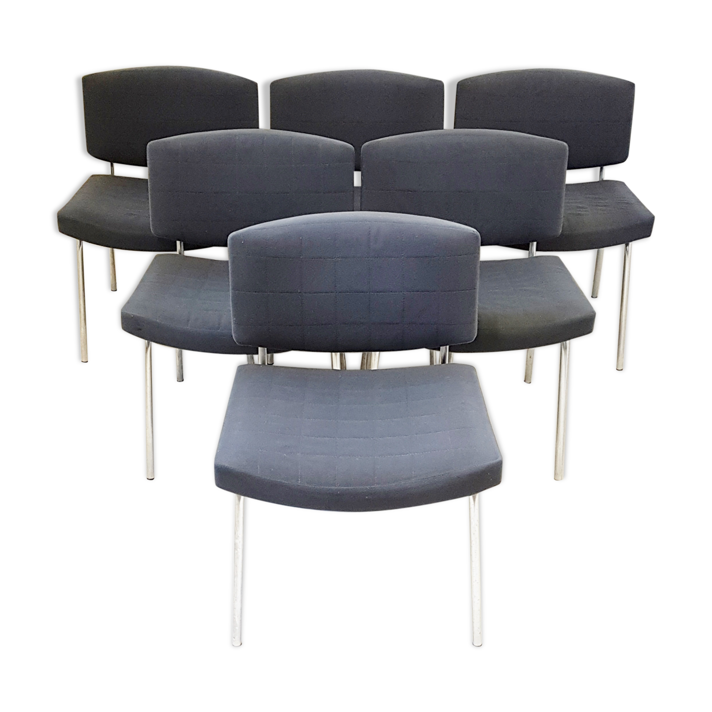 Set of 6 chairs "conseil" of Pierre Guariche for Meurop 1960