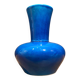 Vase signé en faïence bleue turquoise