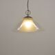 Mid-century glass and chrome hanging lamp, 1970s