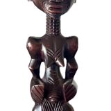 Very rare woman statuette in wenge signed Mayola “Muta” Congo circa 1940