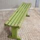 Vintage wooden bench grass green garden bench 140 cm