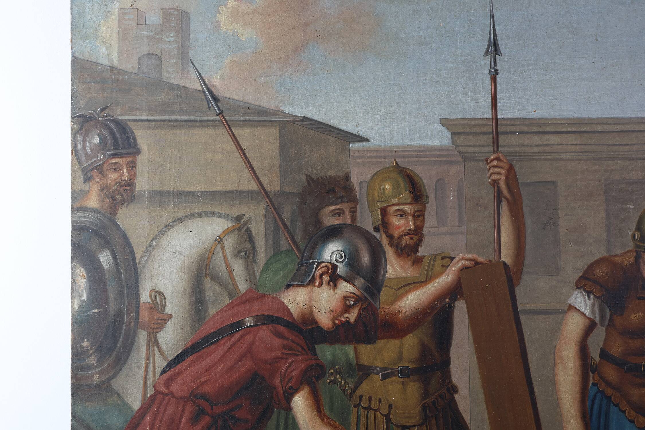 Flemish Religious Painting of the Passion of Christ, Belgium ca. 1900