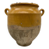 Pot à graisse, à confit  en terre cuite jaune vernissé, France XIX / XX eme siècle