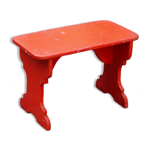banc rouge en bois, années