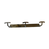 Porte manteau mural vintage en bronze chromé 3 patères