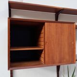 Scandinavian modular shelf in royal teak system by Poul Cadovius